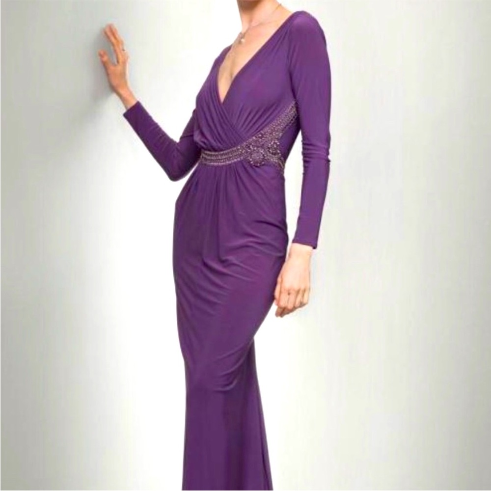 💜💜 MIGNON Long Sleeve Evening Dress💜💜 NEW w Tags